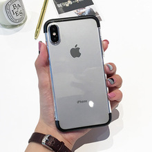 Custom UV Printing Mobile Phone Shell for iPhone 8 7 6 Plus Shockproof Cover Acrylic PC+TPU Transparent Blank Case for iPhone X